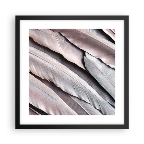 Poster in cornice nera - Argento rosato - 40x40 cm
