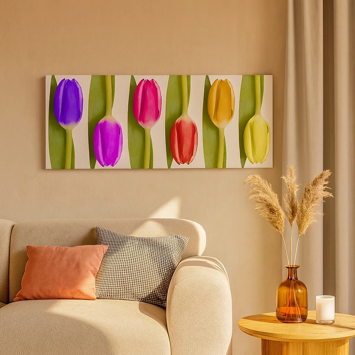 Quadro su tela - Stampe su Tela - Composizione arcobaleno - 30x30 cm