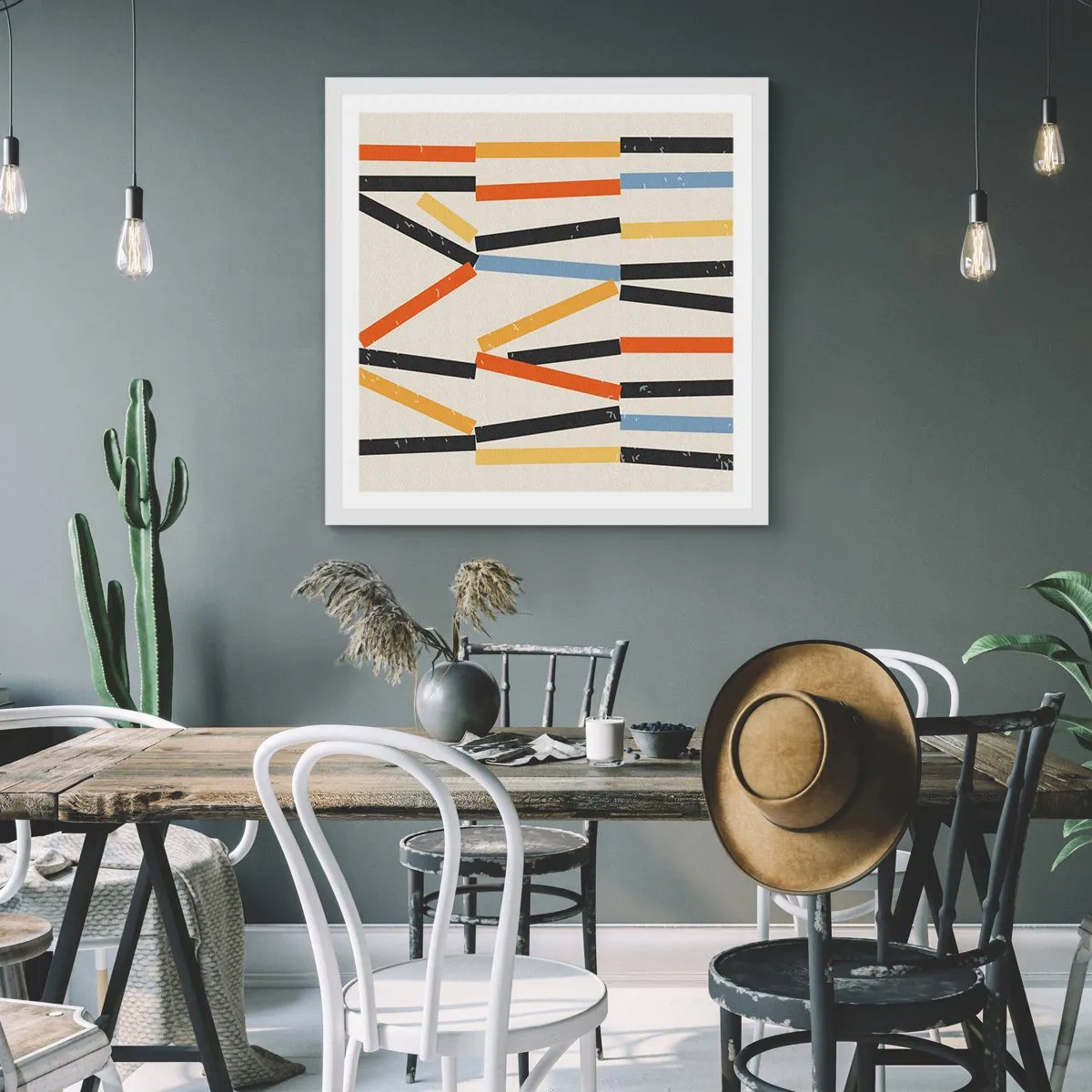 Poster in cornice bianca - Composizione orizzontale - 60x60 cm