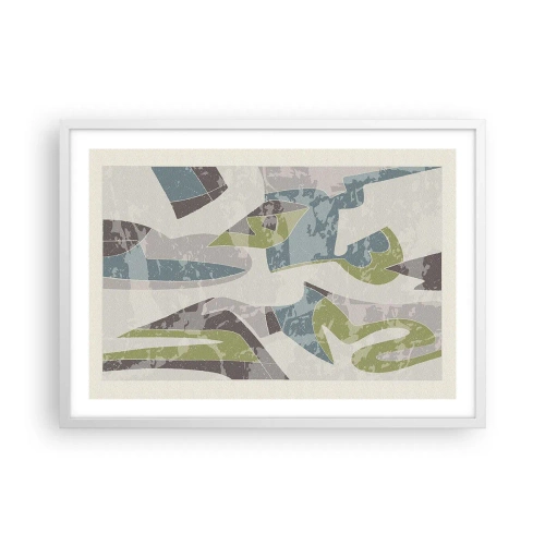 Poster in cornice bianca - Composizione oltre il vetro - 70x50 cm