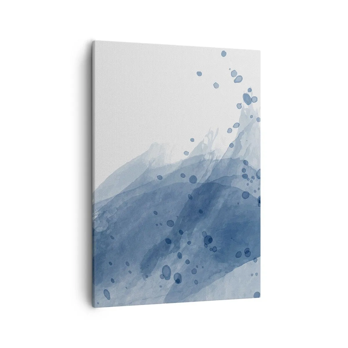 Quadro su tela - Stampe su Tela - Macchie e striature astratte nelle tonalità del blu - 50x70cm - Tulle blu - Decorazione murale moderna per soggiorno e camera da letto ARTTOR