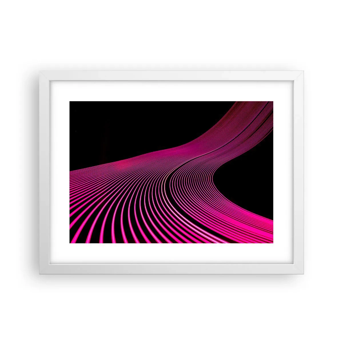 Poster in cornice bianca - Il viale della luce - 40x30 cm