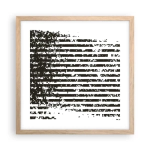 Poster in cornice rovere chiaro - Ritmo e rumore - 40x40 cm