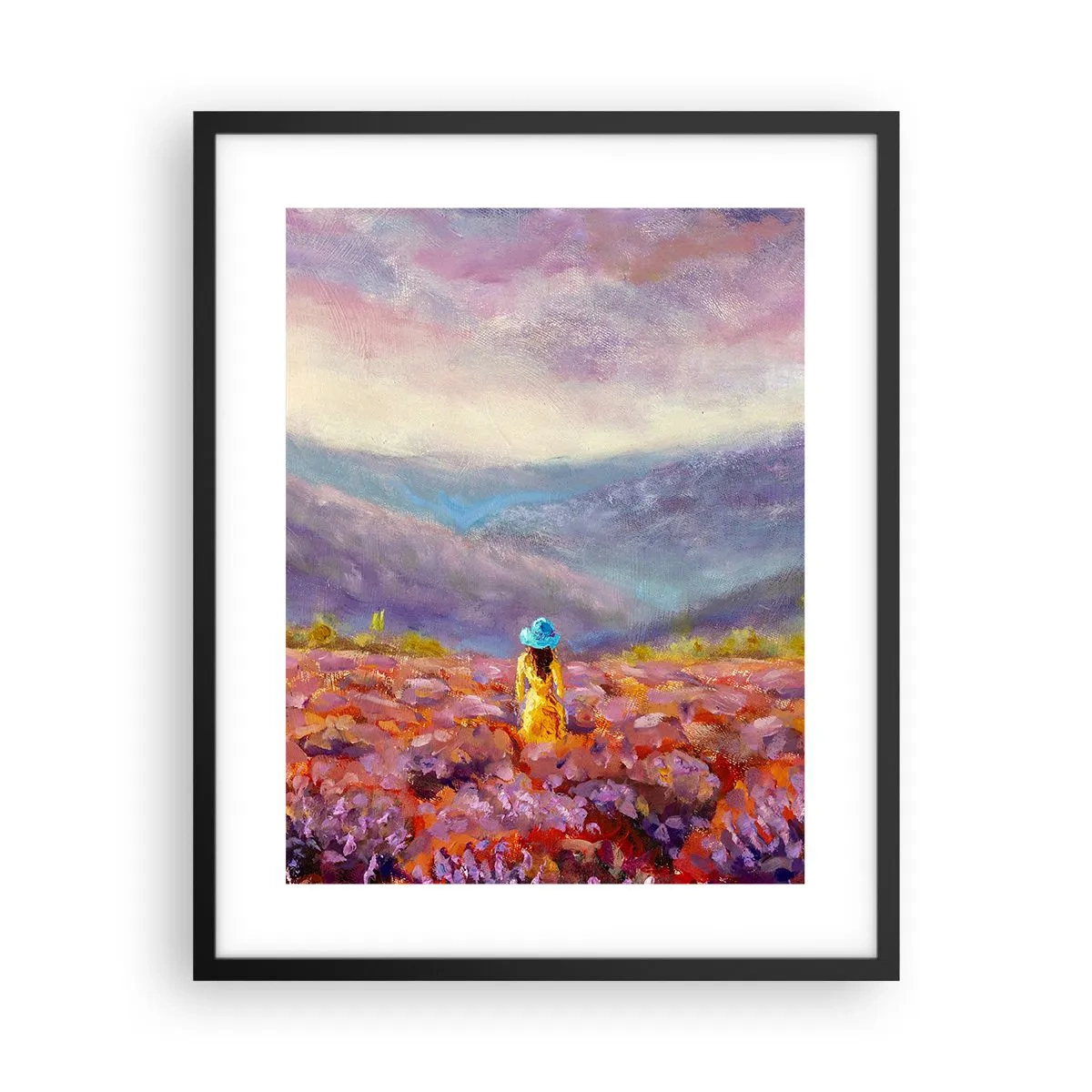 Poster in cornice nera - Nel mondo di lavanda - 40x50 cm