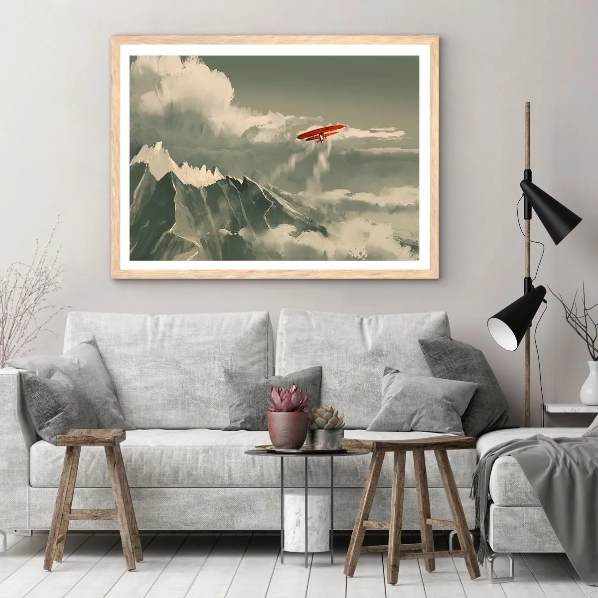 Poster in cornice rovere chiaro - Pioniere senza paura - 100x70 cm