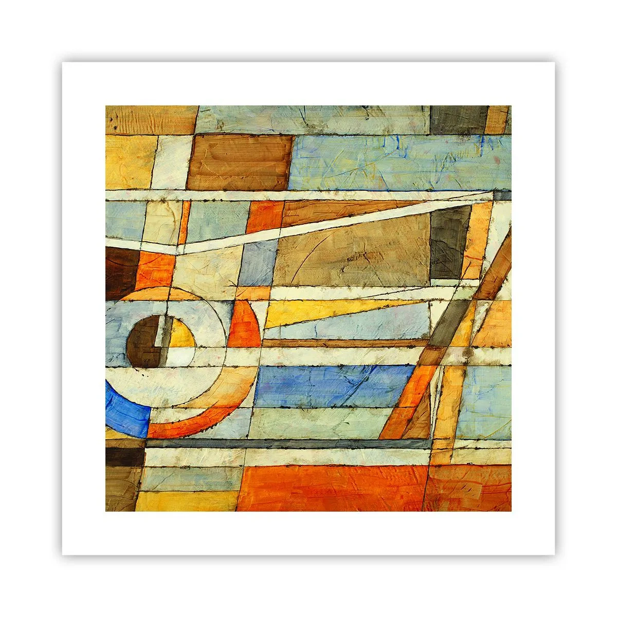 Poster - Cubismo in cantiere - 40x40 cm