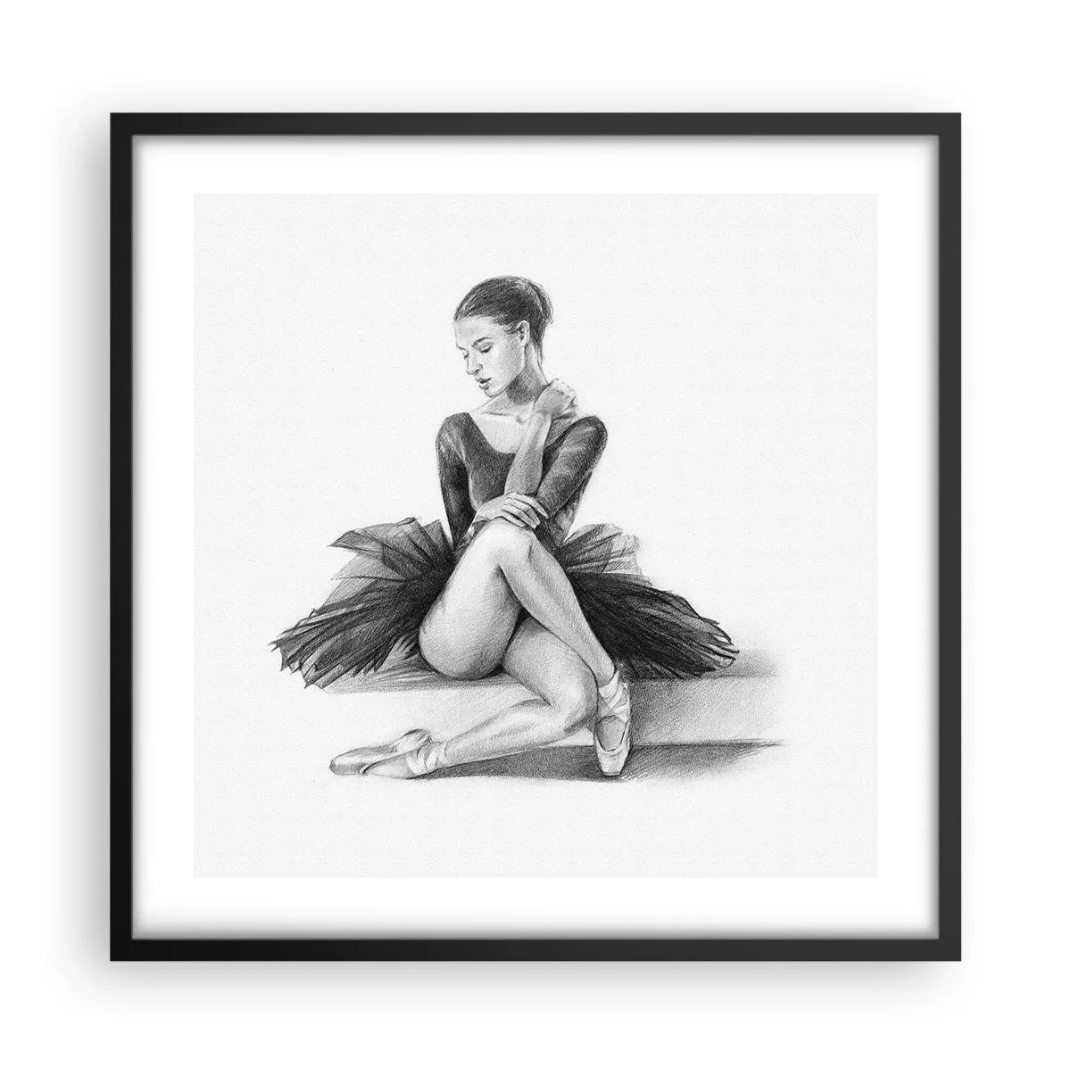 Poster in cornice nera - Incantata dalla danza - 50x50 cm