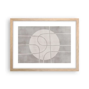 Poster in cornice rovere chiaro - Tondo e dritto - 40x30 cm