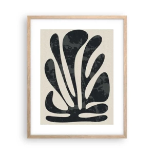 Poster in cornice rovere chiaro - Astrazione polidattila - 40x50 cm