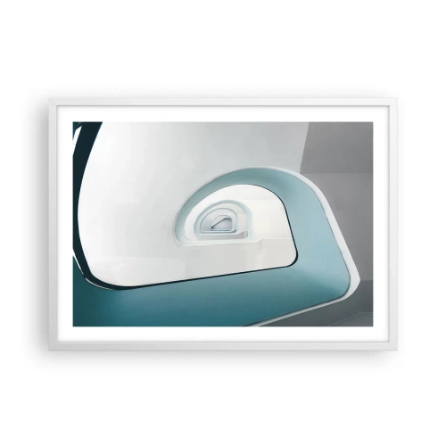 Poster in cornice bianca - Blu fino in fondo - 70x50 cm