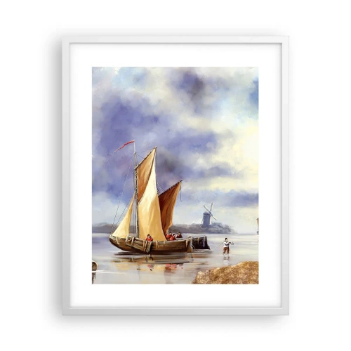 Poster in cornice bianca - Il ritorno dei marinai - 40x50 cm