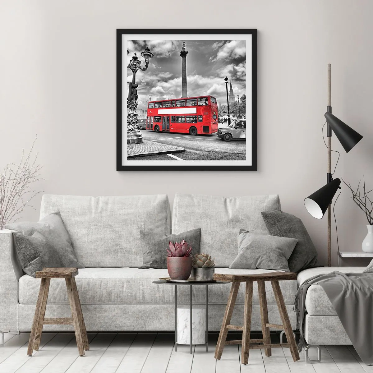 Poster in cornice nera - Il vero flusso sanguigno della città - 60x60 cm