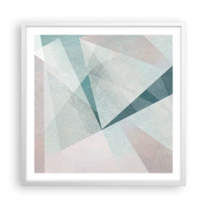 Poster in cornice bianca - Con calma ma dinamicamente - 60x60 cm