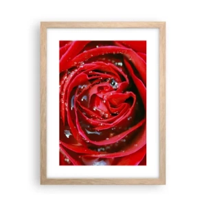 Poster in cornice rovere chiaro - Nelle gocce della rugiada - 30x40 cm