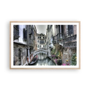 Poster in cornice rovere chiaro - Da secoli in silenziosa riflessione - 91x61 cm