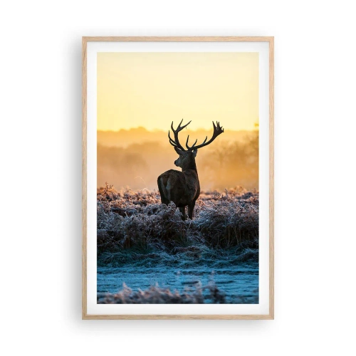 Poster in cornice rovere chiaro - Incoronato nelle sue terre - 61x91 cm