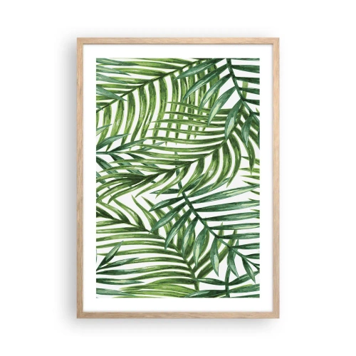Poster in cornice rovere chiaro - Sotto un baldacchino verde - 50x70 cm