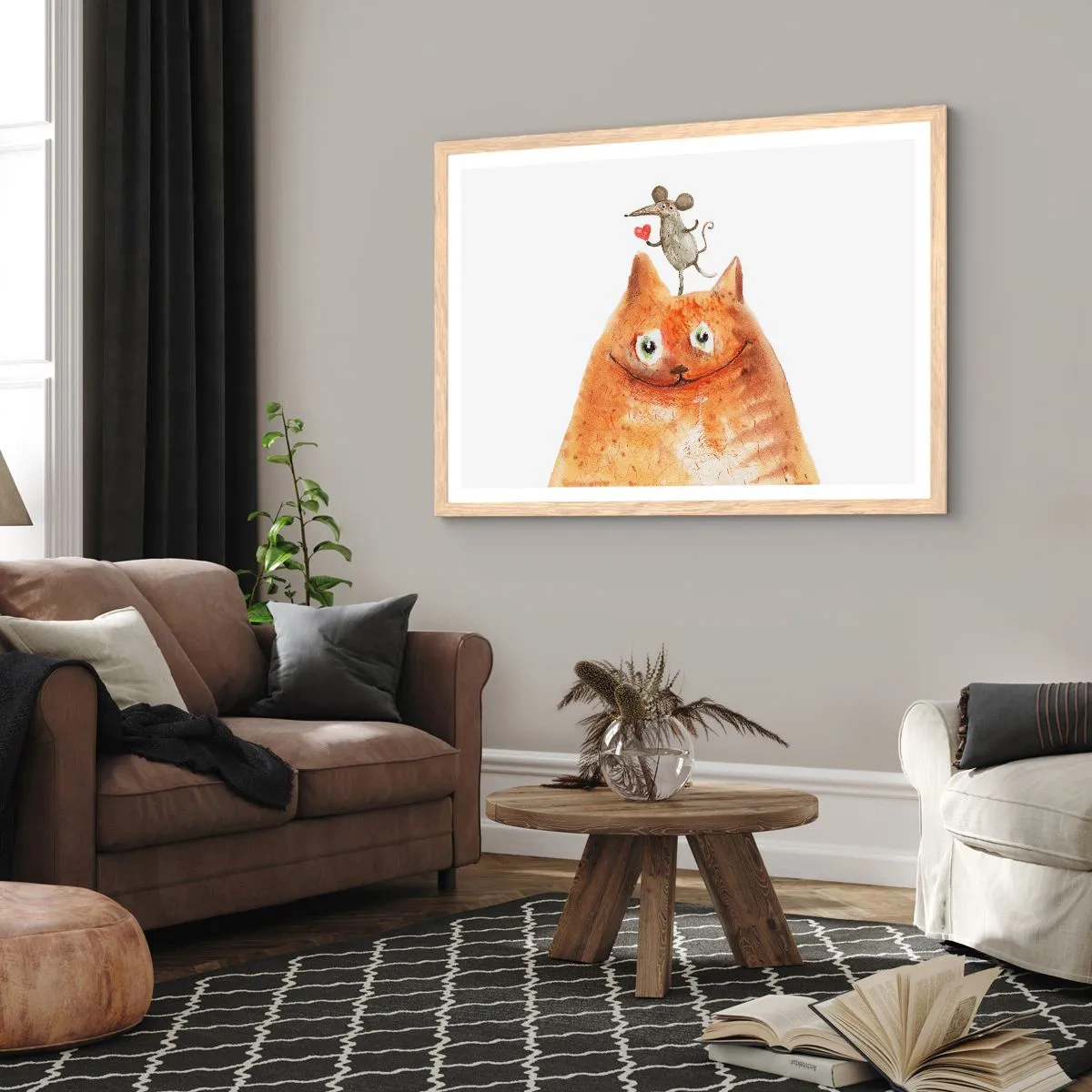 Poster in cornice rovere chiaro - I paradossi dell'amore - 40x30 cm