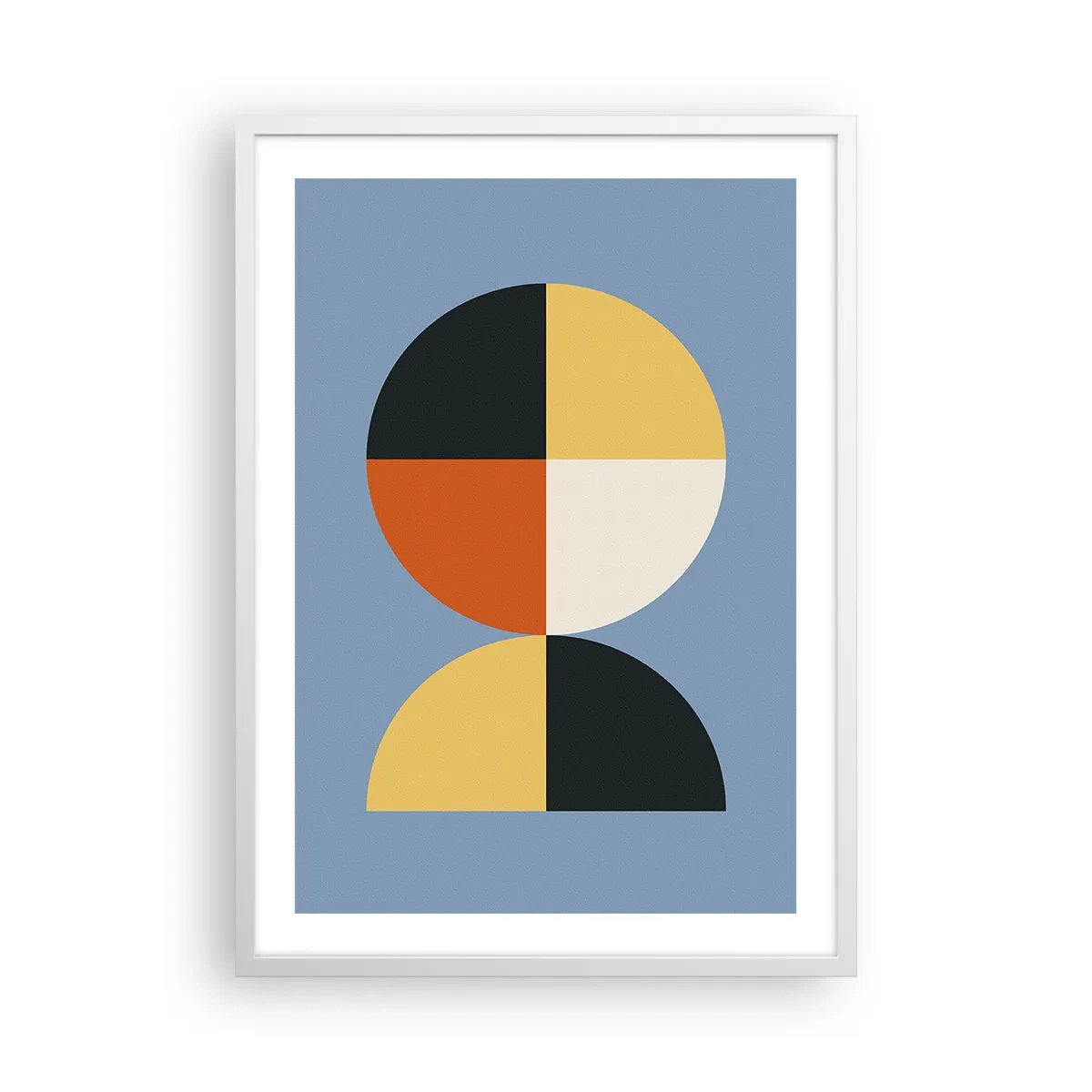 Poster in cornice bianca - Guarda e conta - 50x70 cm