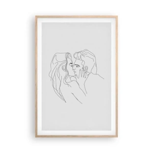 Poster in cornice rovere chiaro - La stessa linea - 61x91 cm