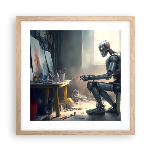 Poster in cornice rovere chiaro - Atto creativo - 40x40 cm