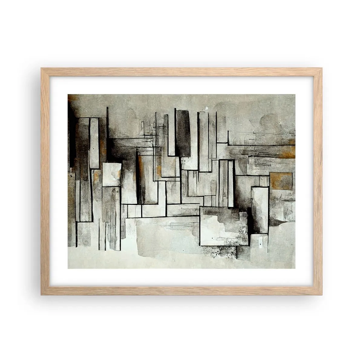 Poster in cornice rovere chiaro - La forza della semplicità - 50x40 cm