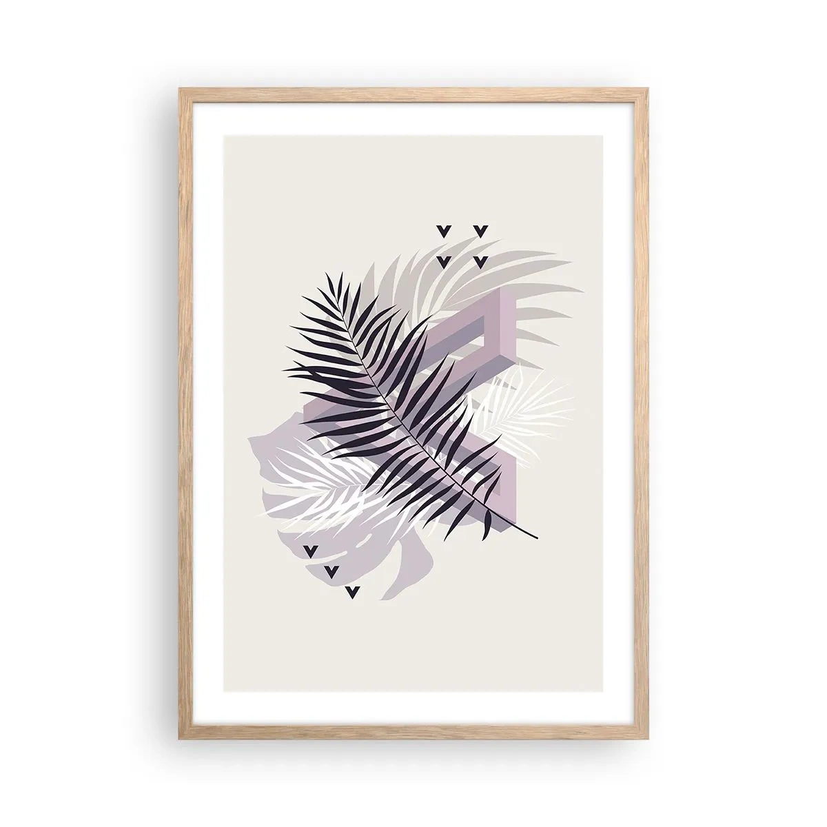 Poster in cornice rovere chiaro - L'ombra dell'ombra - 50x70 cm