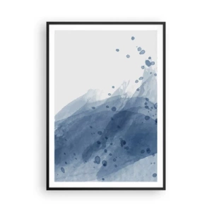 Poster in cornice nera - Tulle blu - 70x100 cm