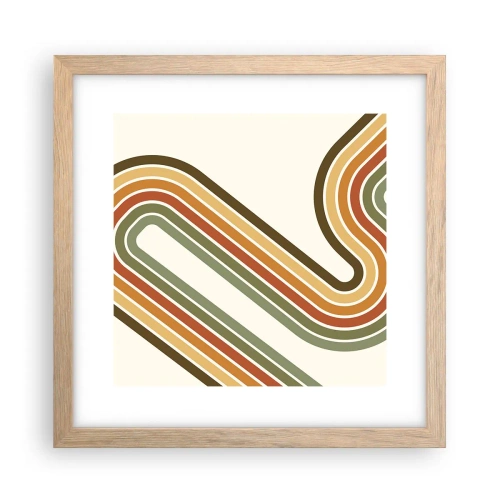 Poster in cornice rovere chiaro - Zig zag fino alla meta - 30x30 cm