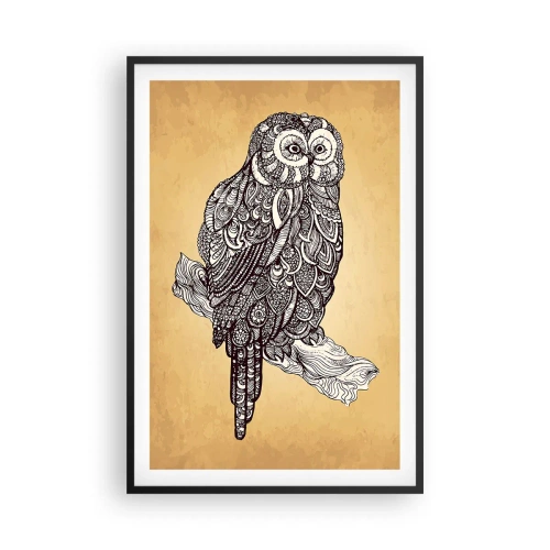 Poster in cornice nera - Delicati ghirigori di saggezza - 61x91 cm