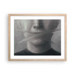 Poster in cornice rovere chiaro - Neanche una parola - 50x40 cm