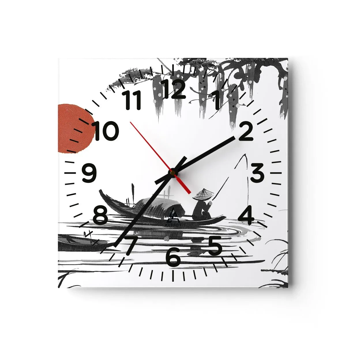 Orologio da parete - Orologio in Vetro - Pomeriggio asiatico - 30x30 cm