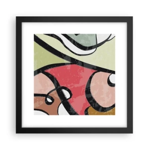 Poster in cornice nera - Piroette tra i colori - 30x30 cm