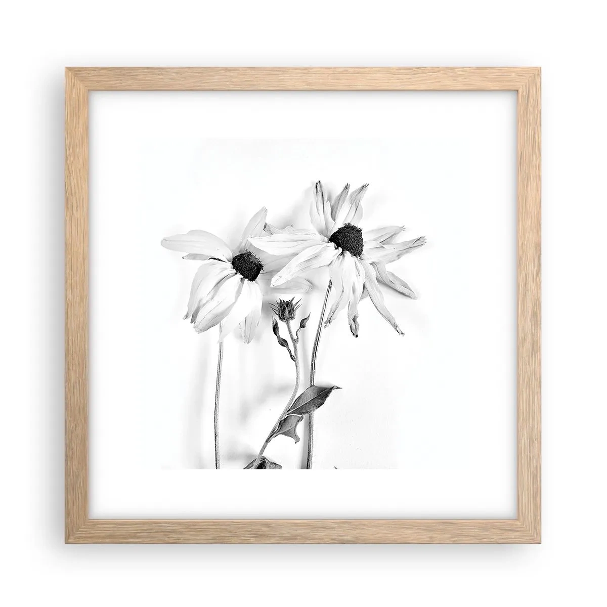 Poster in cornice rovere chiaro - Nessuno vuole essere solo - 30x30 cm