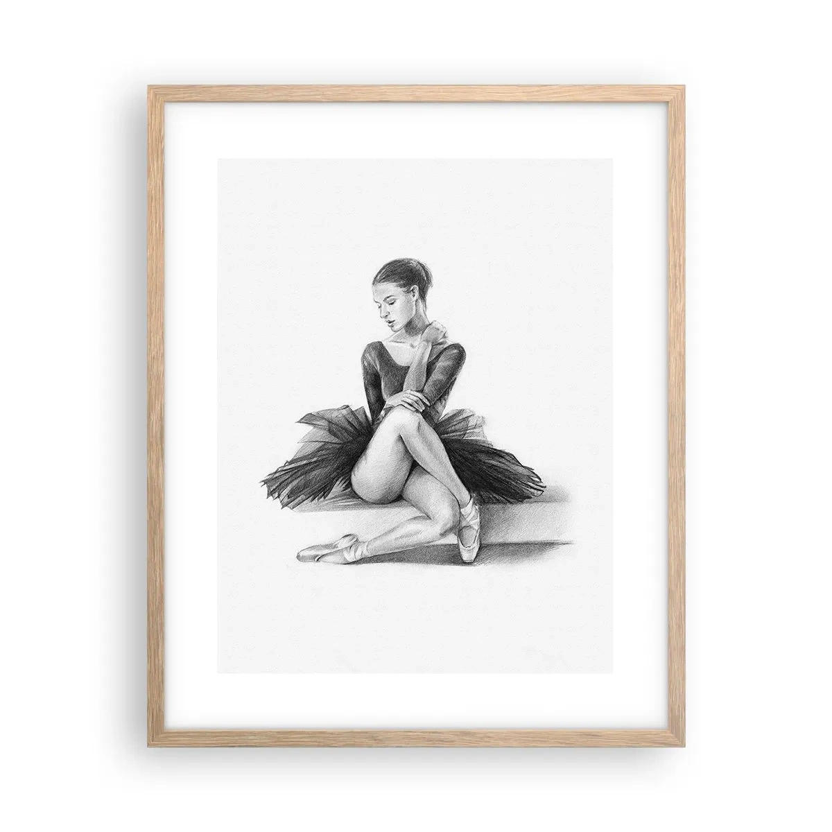 Poster in cornice rovere chiaro - Incantata dalla danza - 40x50 cm