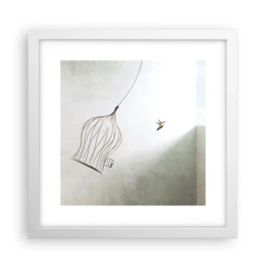 Poster in cornice bianca - Nel proprio elemento - 30x30 cm