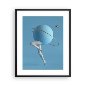Poster in cornice nera - E i pianeti folleggiano - 40x50 cm