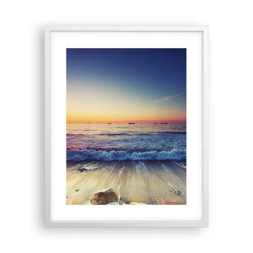 Poster in cornice bianca - Cosa c'è dietro l'orizzonte? - 40x50 cm