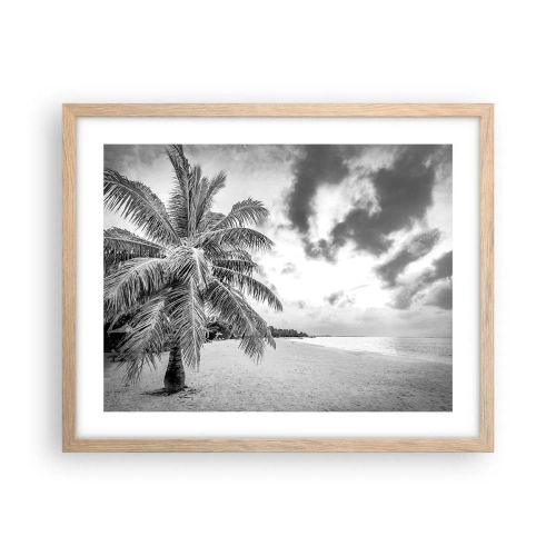 Poster in cornice rovere chiaro - Quando hai nostalgia della solitudine... - 50x40 cm