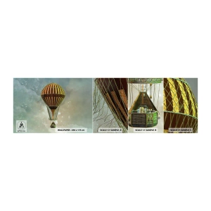 Campione Di Fotomurale Standard Eco - I voli dei pionieri - Palloncino, Volare, Nuvole - 100x30 cm