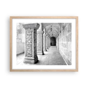 Poster in cornice rovere chiaro - Dove porterà? - 50x40 cm