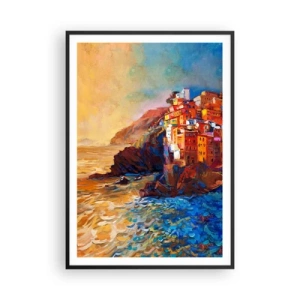 Poster in cornice nera - Atmosfera italiana - 70x100 cm
