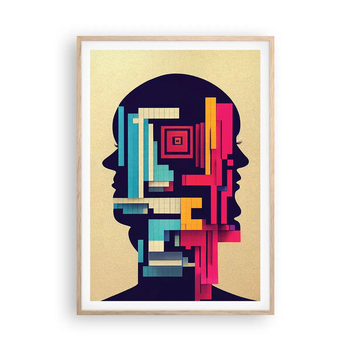 Poster in cornice rovere chiaro - Nuovi legami - 70x100 cm