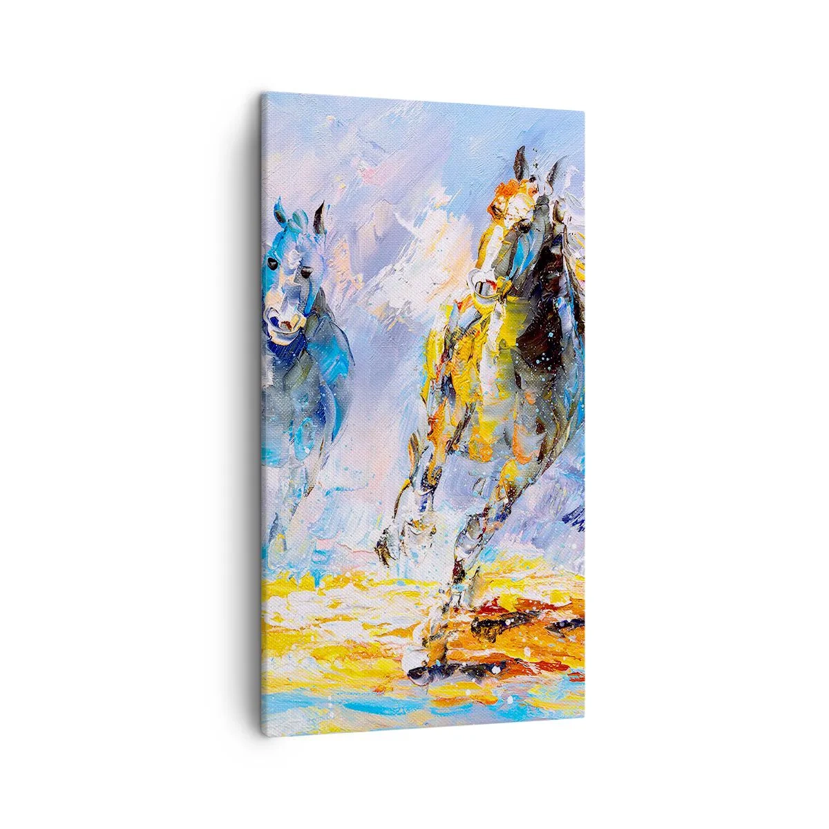 Quadro su tela - Stampe su Tela - Al galoppo nella luce - 45x80 cm