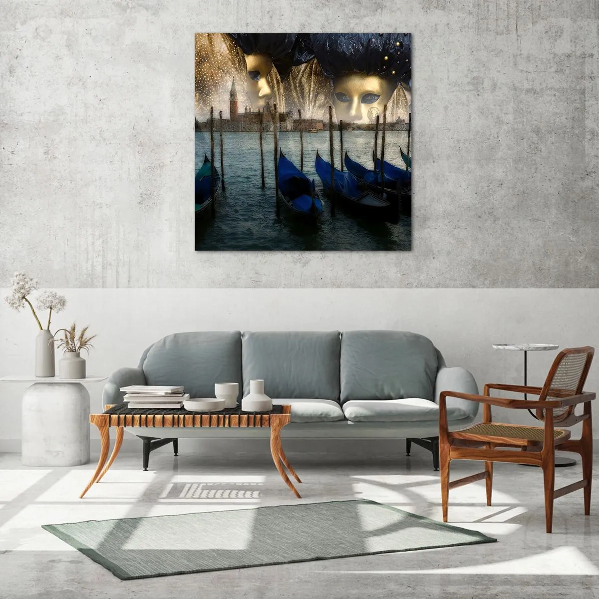 Quadro su vetro - È ora di iniziare il carnevale - 70x70 cm