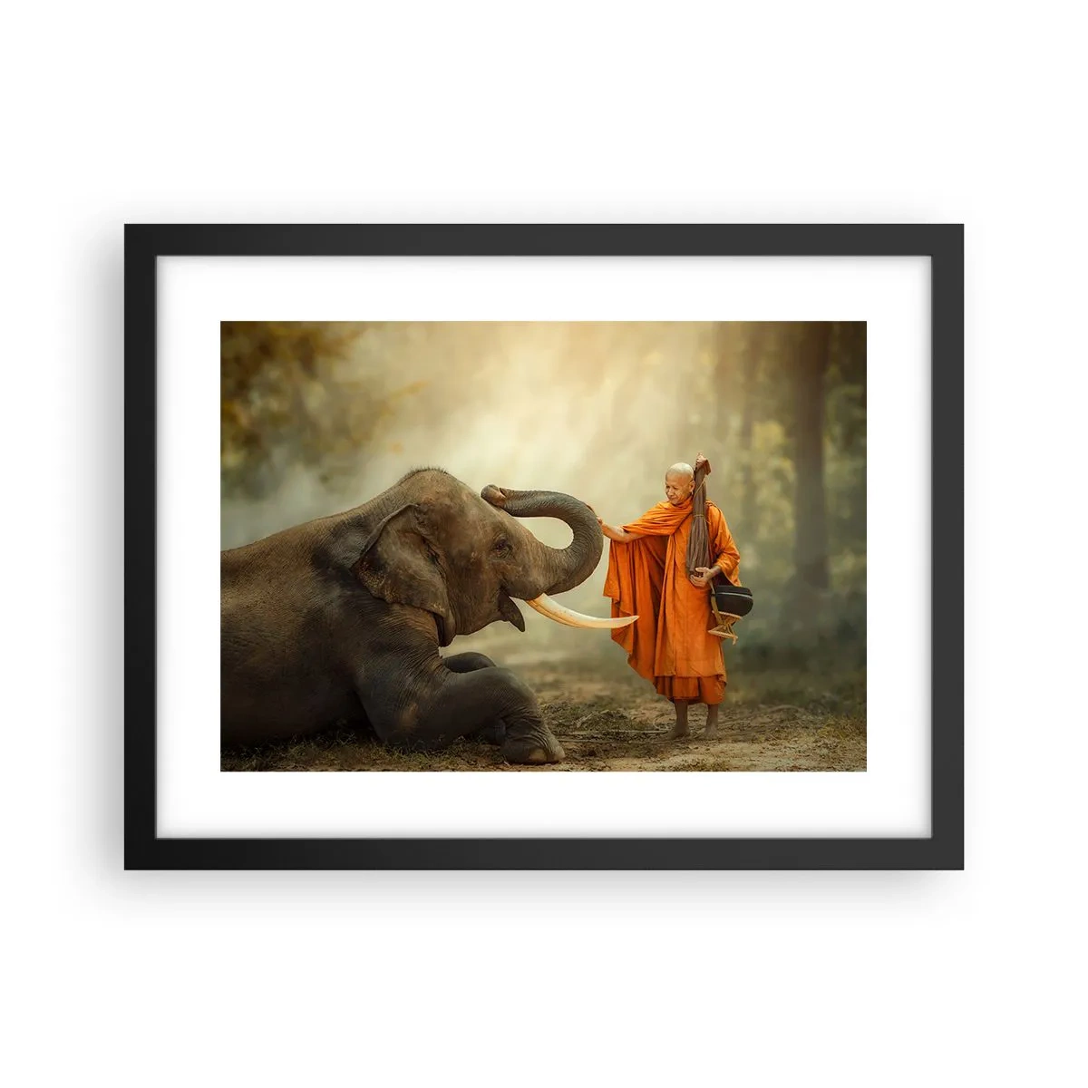 Poster in cornice nera - Incontro nel viaggio - 40x30 cm
