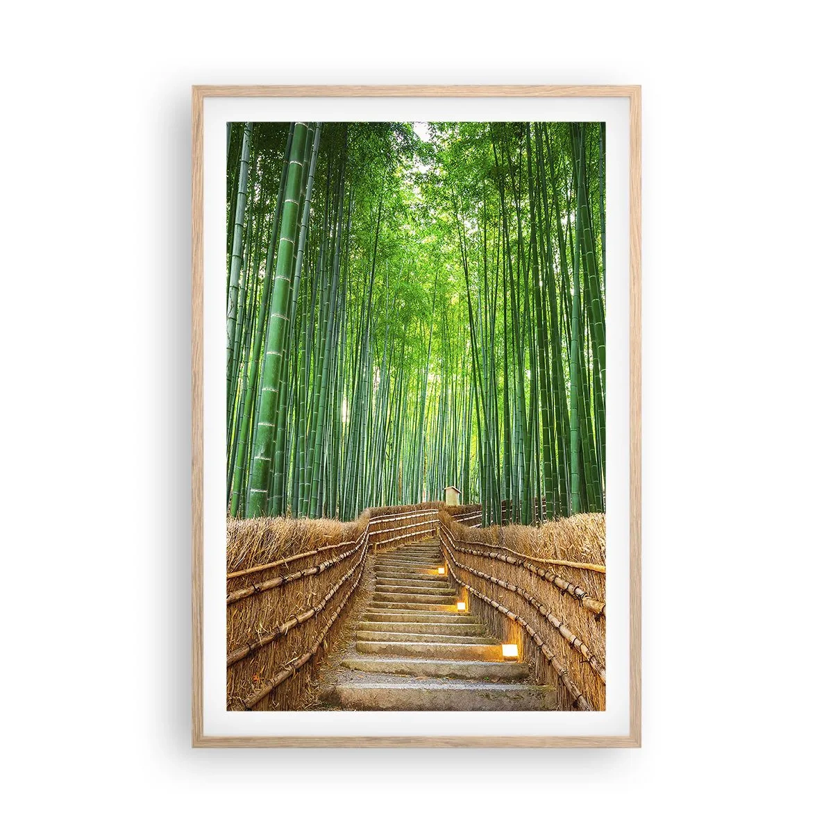 Poster in cornice rovere chiaro - Essenza della natura asiatica - 61x91 cm