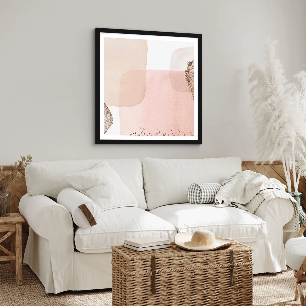 Poster in cornice nera - Incontro attraverso il colore - 30x30 cm