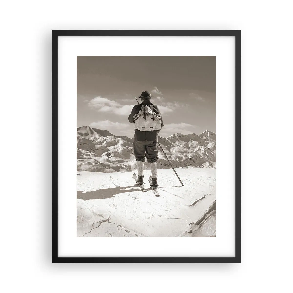 Poster in cornice nera - E i monti sono immutabili - 40x50 cm