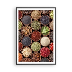 Poster in cornice nera - Tutti i gusti del mondo - 70x100 cm